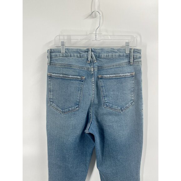 Good American Blue Straight Leg Jeans - Picture 4 of 6
